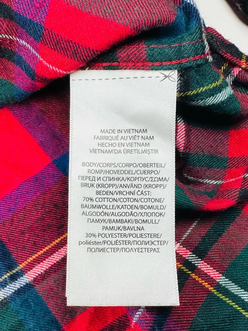 POLO RALPH LAUREN PLAID BUTTON DOWN SHIRT YOUTH LG 14-16 RED GREEN TARTAN PREPPY